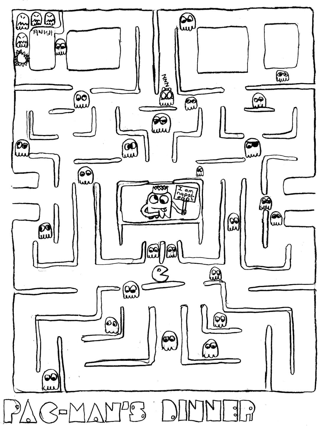 Pac man coloring pages best printable coloring pages