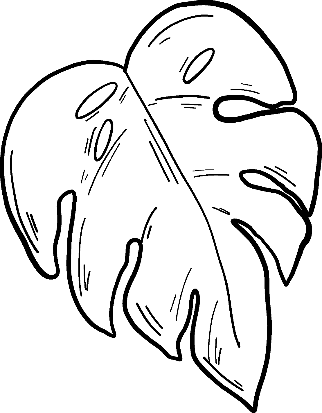 Palm leaf to print coloring page