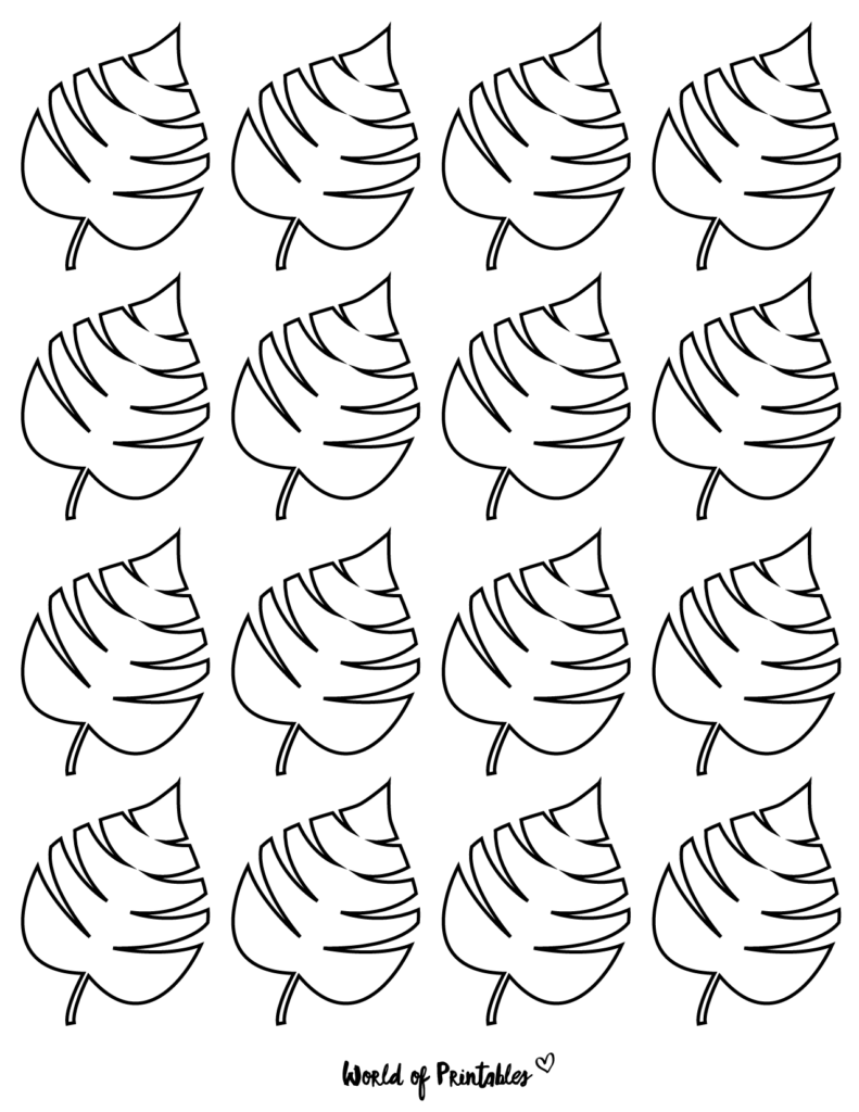 Printable leaf templates outlines shapes free