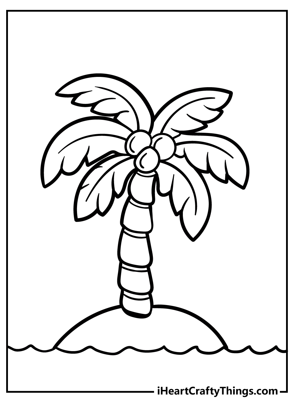 Palm tree coloring pages free printables