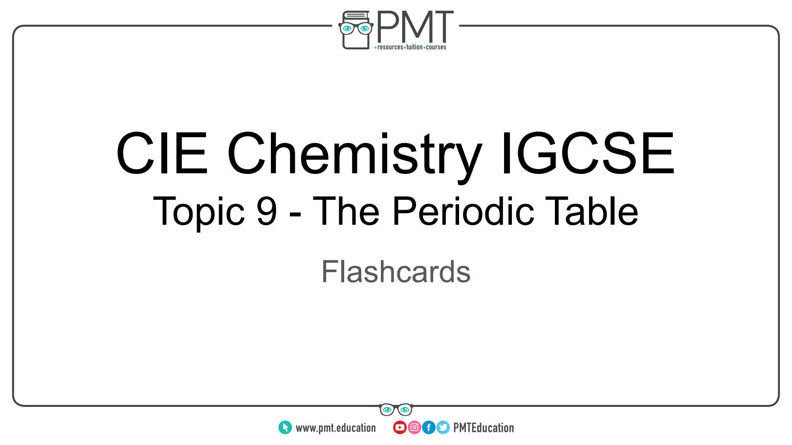 Solution flashcards topic the periodic table cie chemistry igcse
