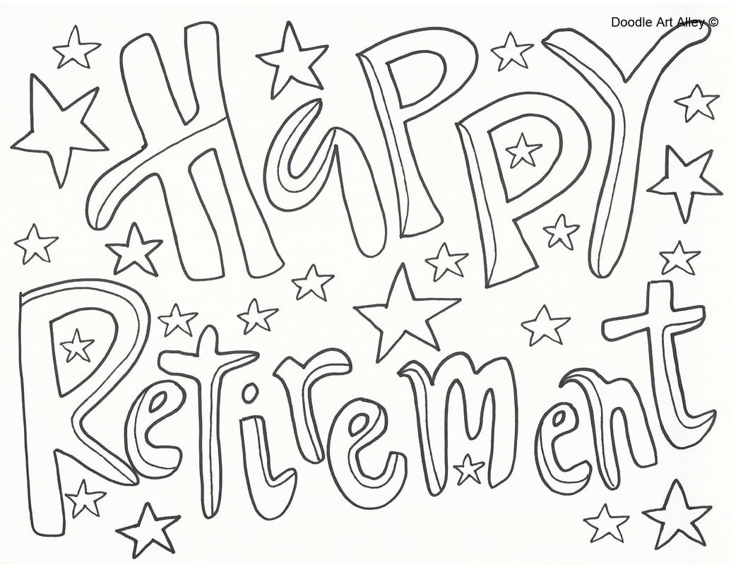 Retirement coloring pages