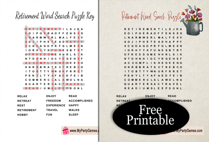 Free printable retirement party games