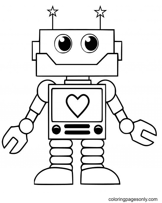 Robot coloring pages printable for free download