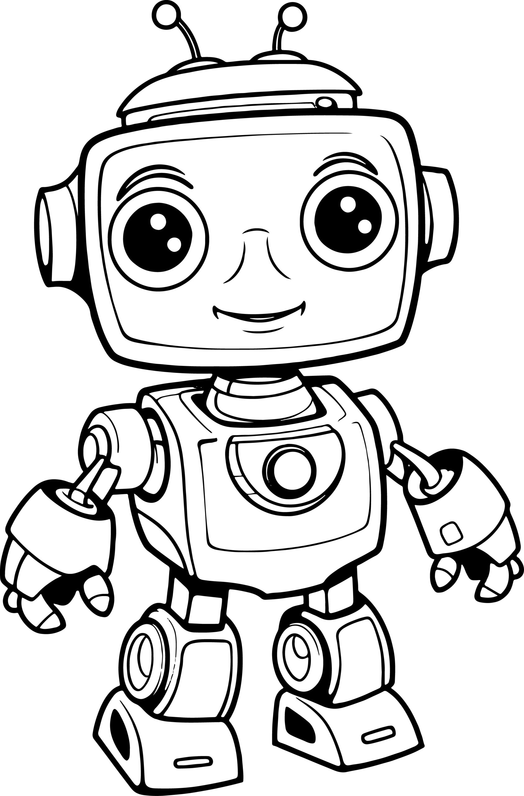 Robot coloring book easy fun robot pages book for kids made by teachers