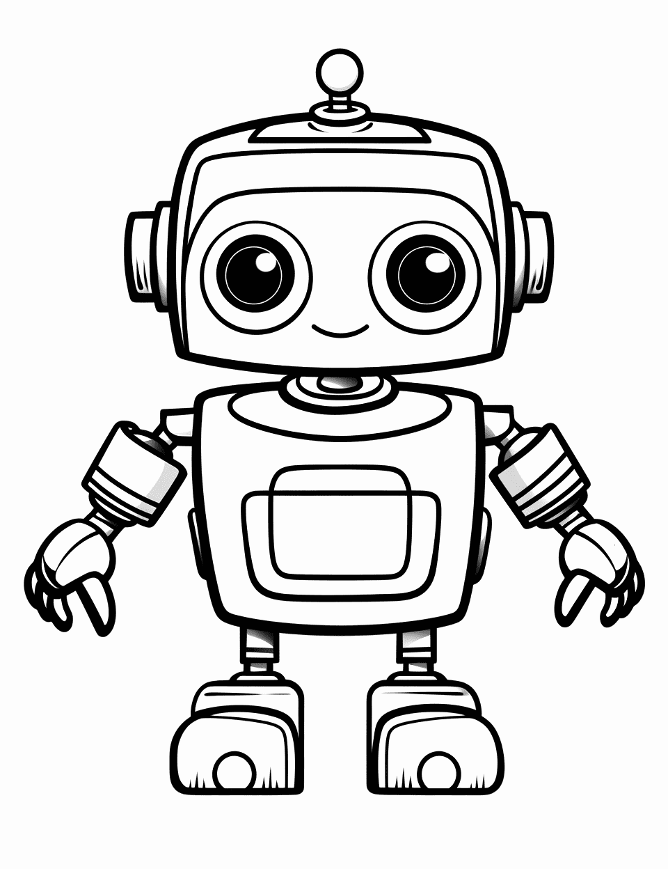 Robot coloring pages free printable sheets