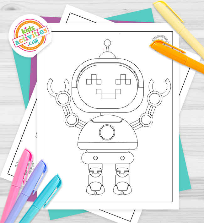 Free printable robot coloring pages kids activities blog