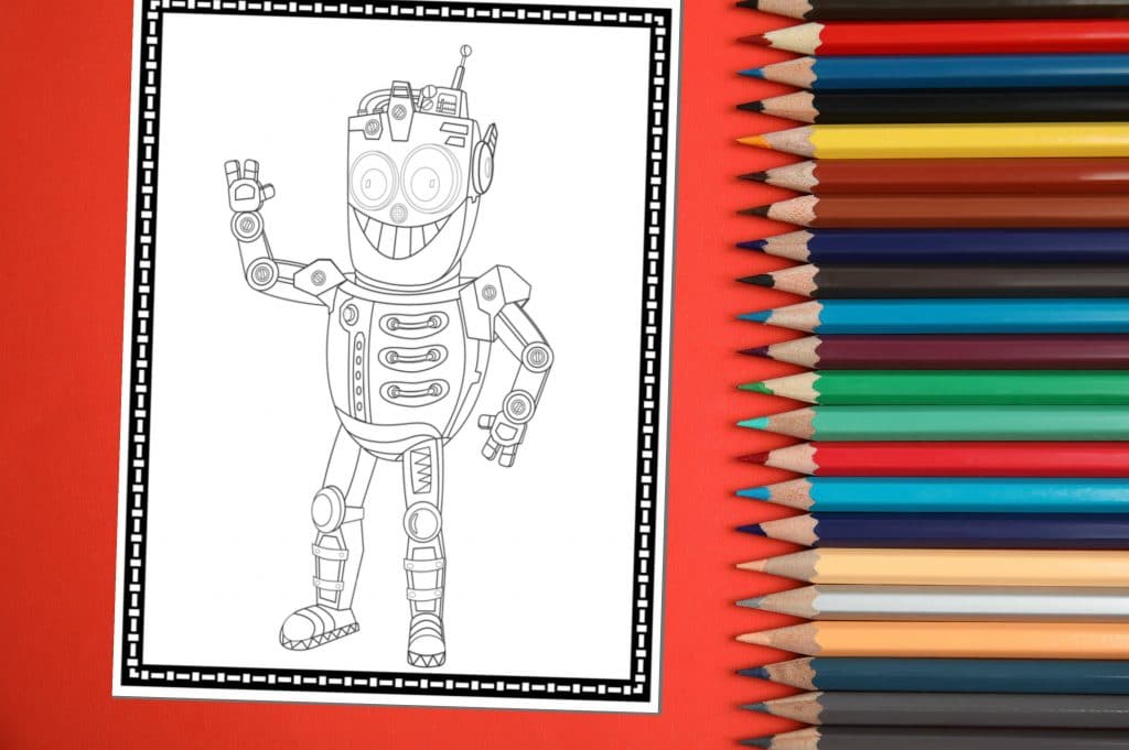 Robot coloring pages for boys girls