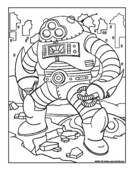 Robot coloring tpt