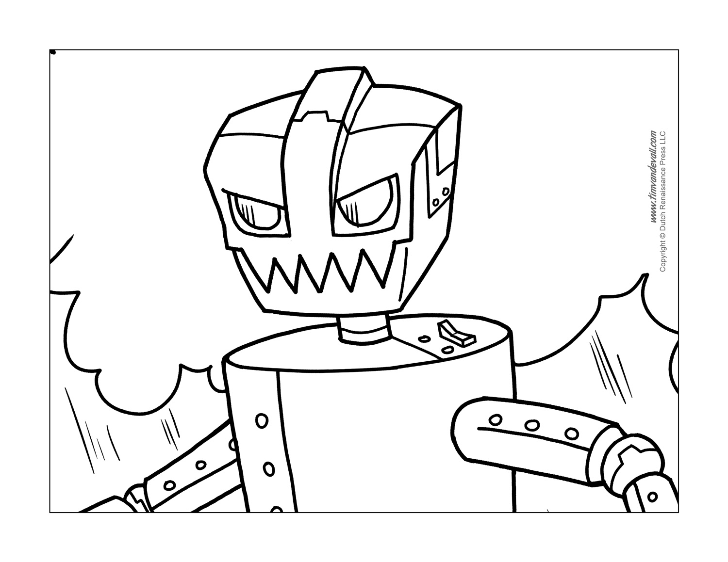Free robot coloring page â tims printables