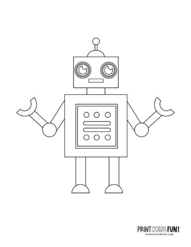 Beep boop robot drawings coloring pages for creative tech activities at