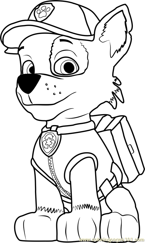 Rocky coloring page for kids