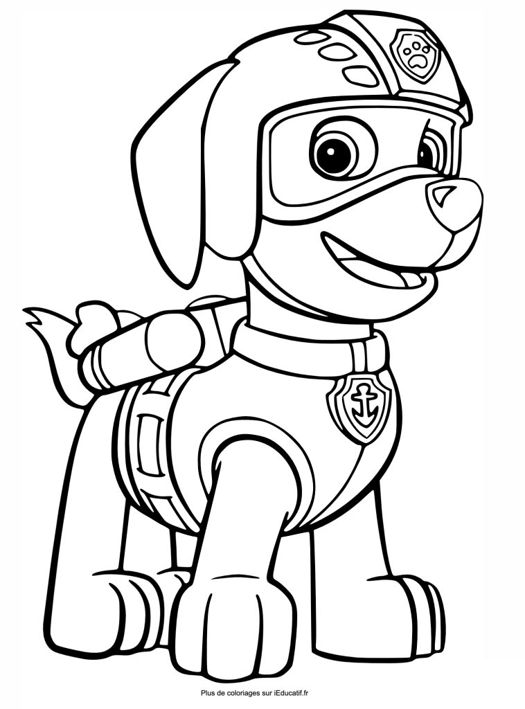 Zuma in rescue coloring page paw patrol