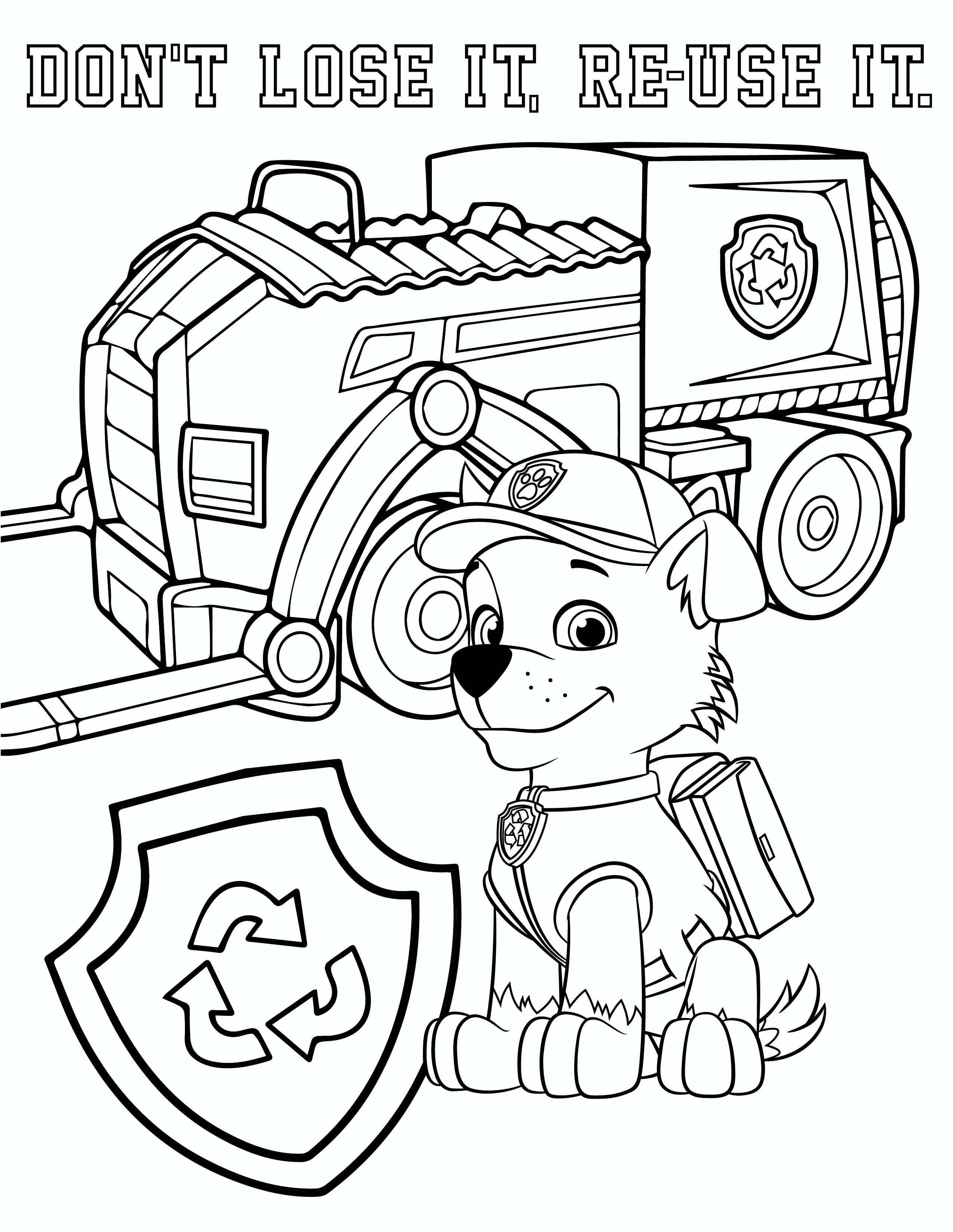 Paw patrol coloring pages â free printable coloring page