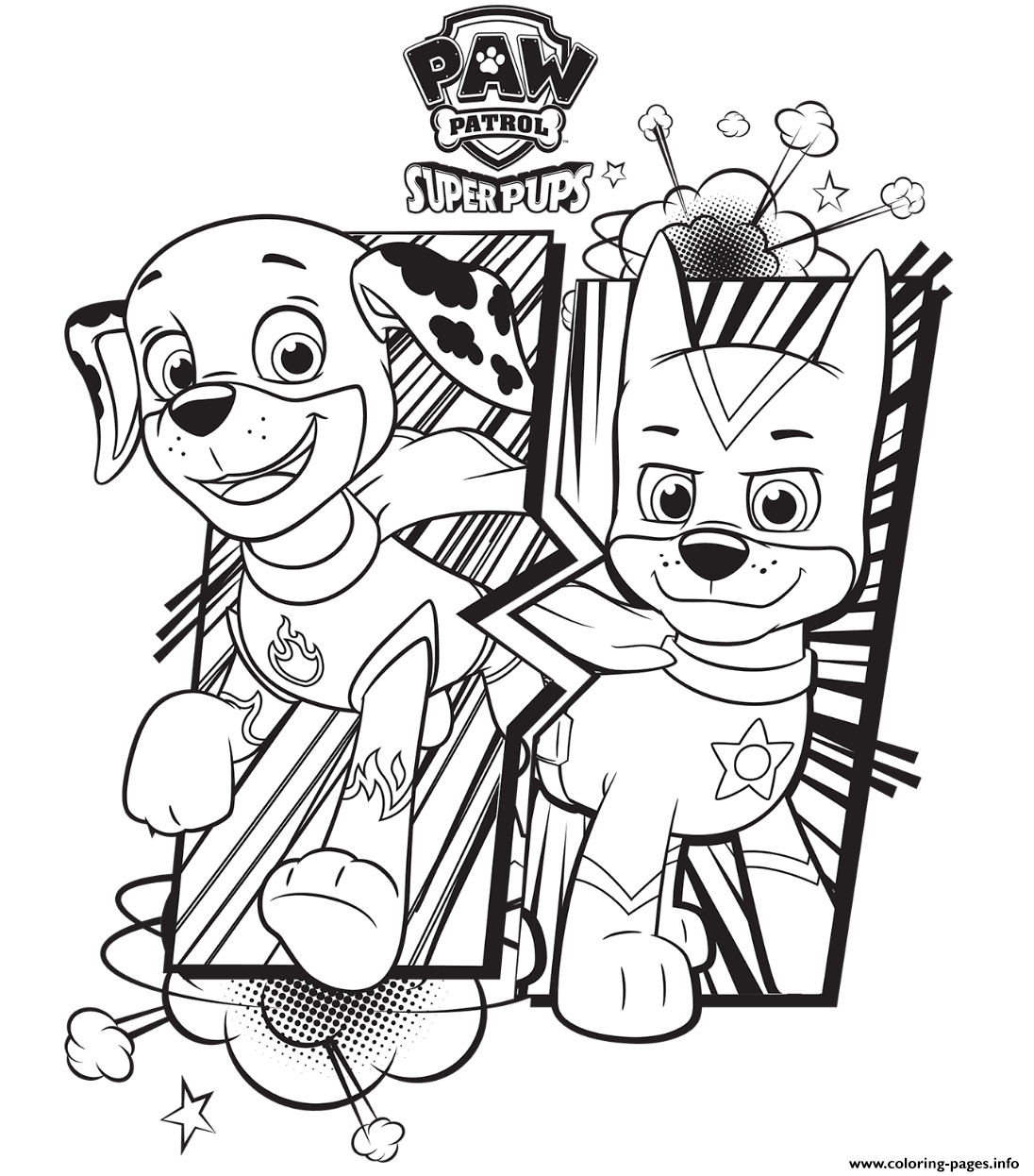Free paw patrol coloring pages