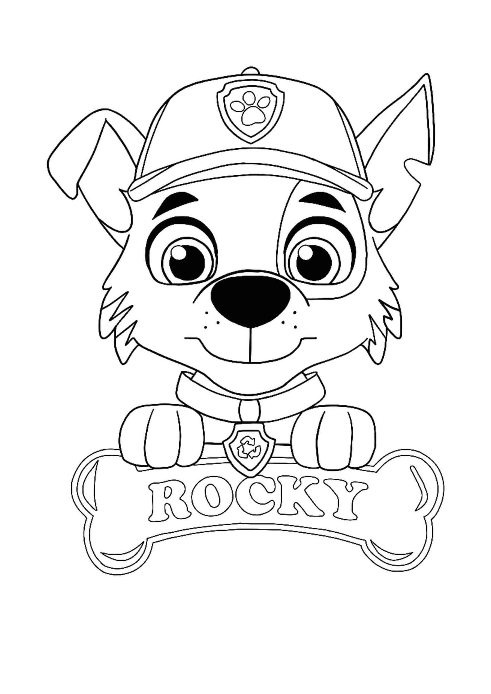 Paw patrol rocky coloring pages