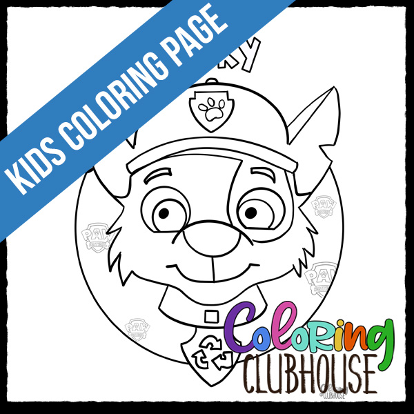 Rocky paw patrol coloring page coloring clubhouse