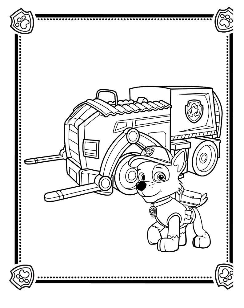 Online coloring pages coloring page rocky paw patrol coloring pages website