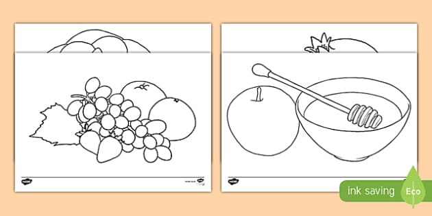 Rosh hashanah coloring pages teacher