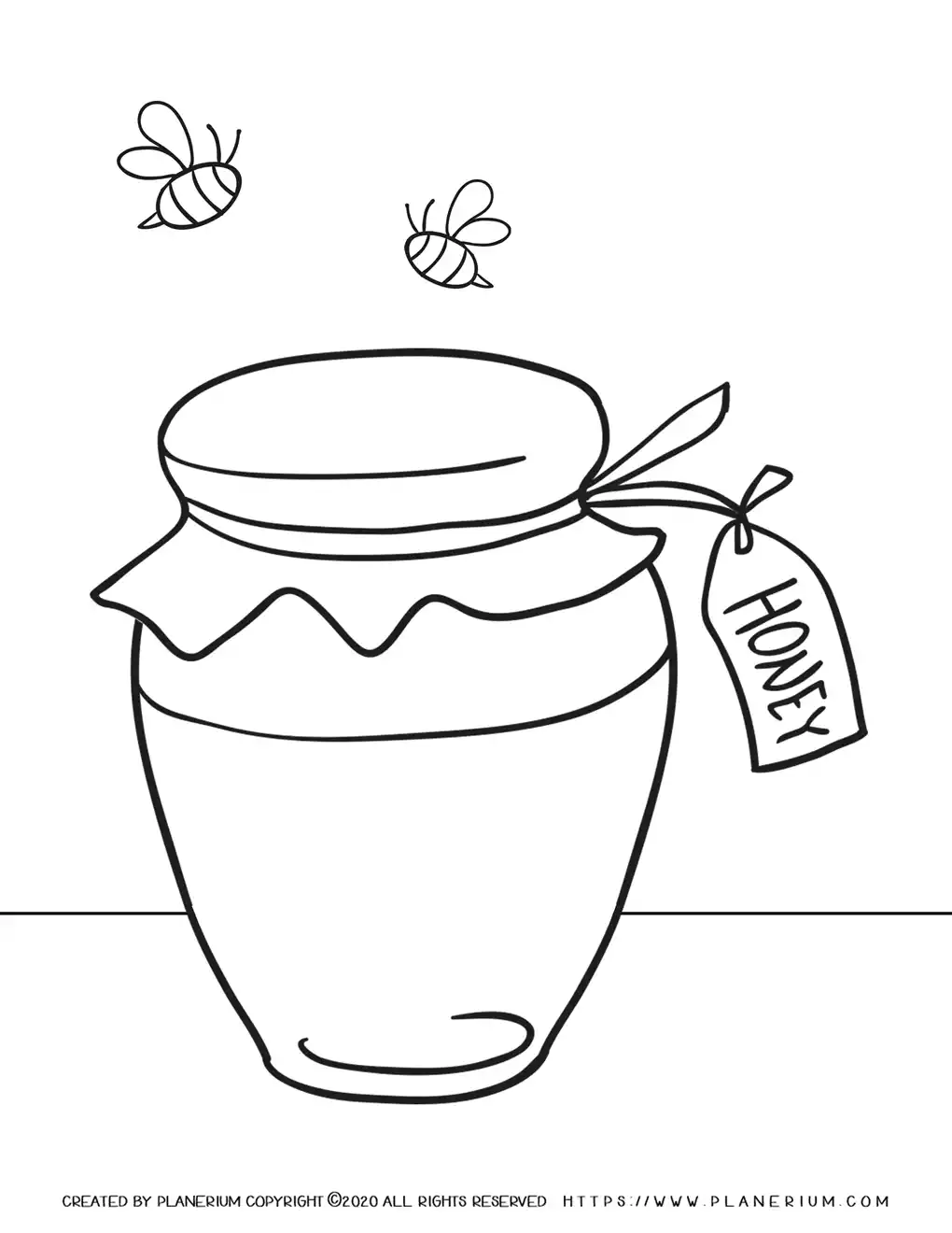Rosh hashanah coloring pages honey jar