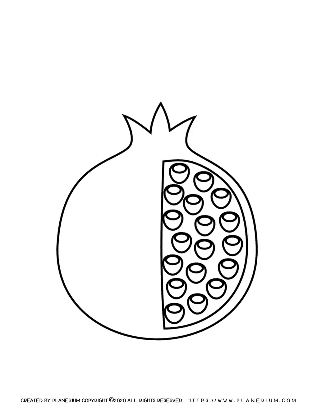 Rosh hashanah coloring pages pomegranate