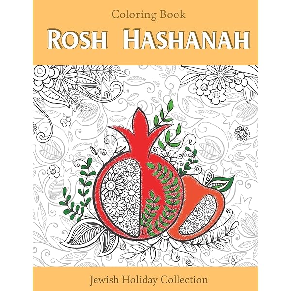Rosh hashanah coloring book jewish holiday collection unique gift idea for holiday craft relaxation meditation and stress relief faigin rebekah books