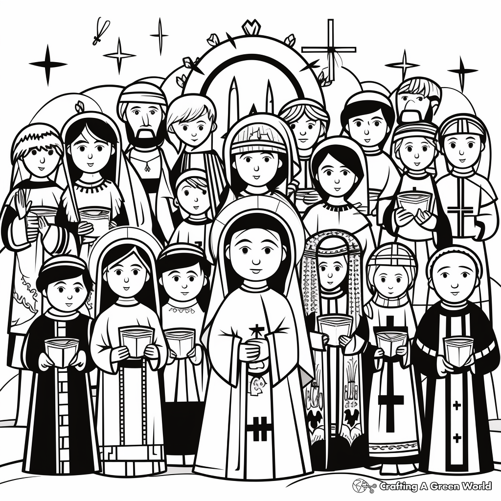 All saints day coloring pages