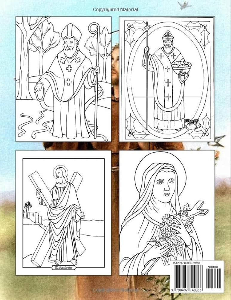 The tholic saints coloring book great gift idea for kids vivid illustrations of heavenly friends for relaxation and creativity world coloring books