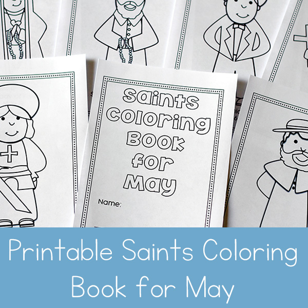 Saints coloring book for may