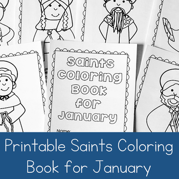 Catholic saints coloring book for january by real life at home tpt