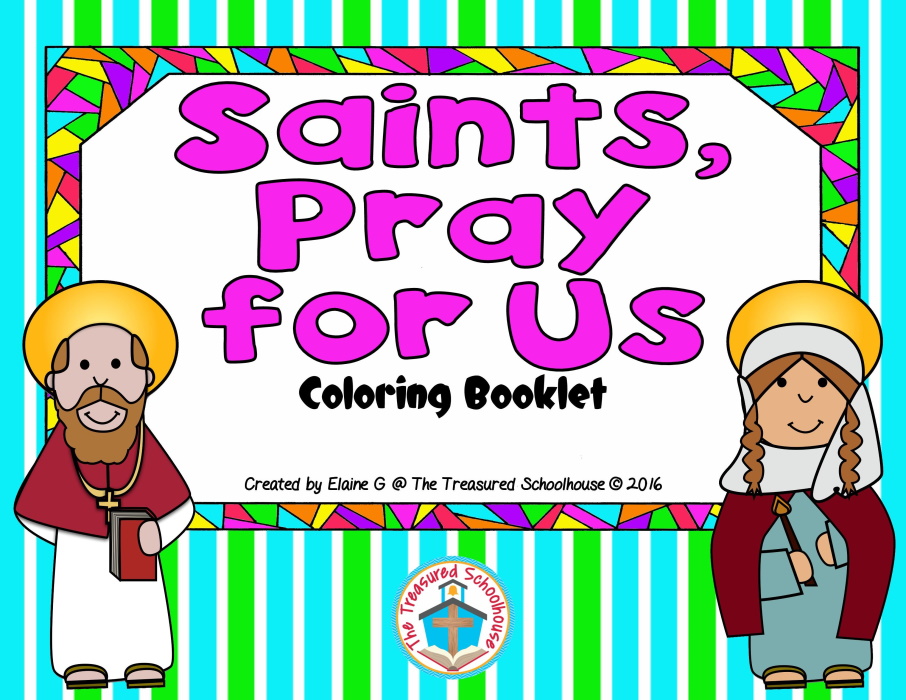 Saints coloring book made by teachers