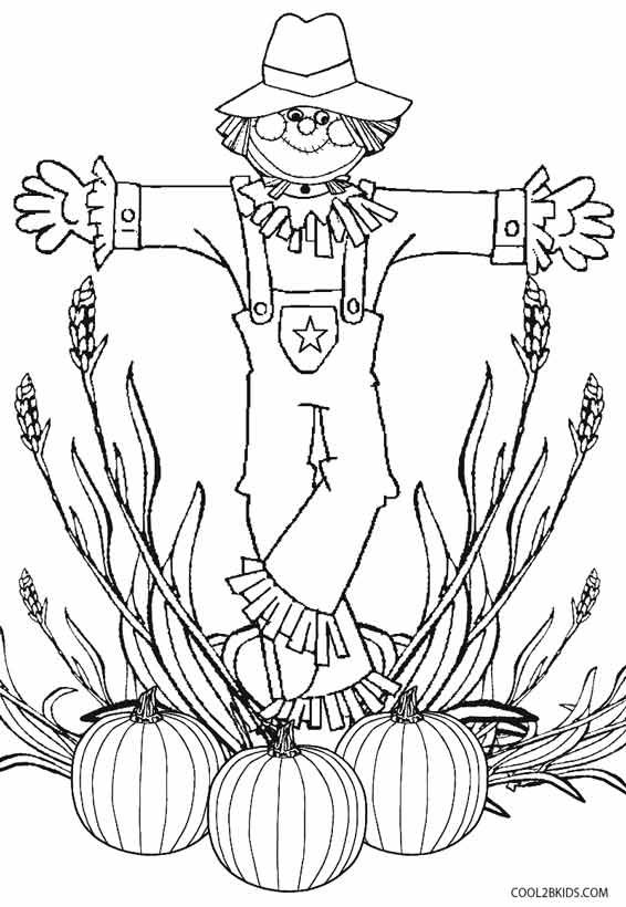 Printable scarecrow coloring pages for kids coloring books coloring pages fall coloring pages