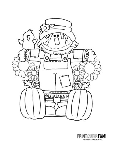 Scarecrow coloring pages crafts learning activities to unlock fall family fun at