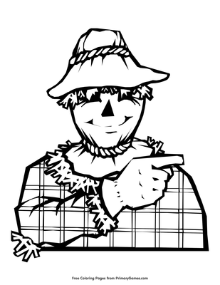 Scarecrow coloring page â free printable pdf from