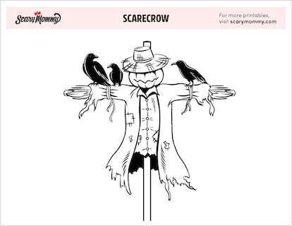 Well eat crow if you dont love these scarecrow coloring pages