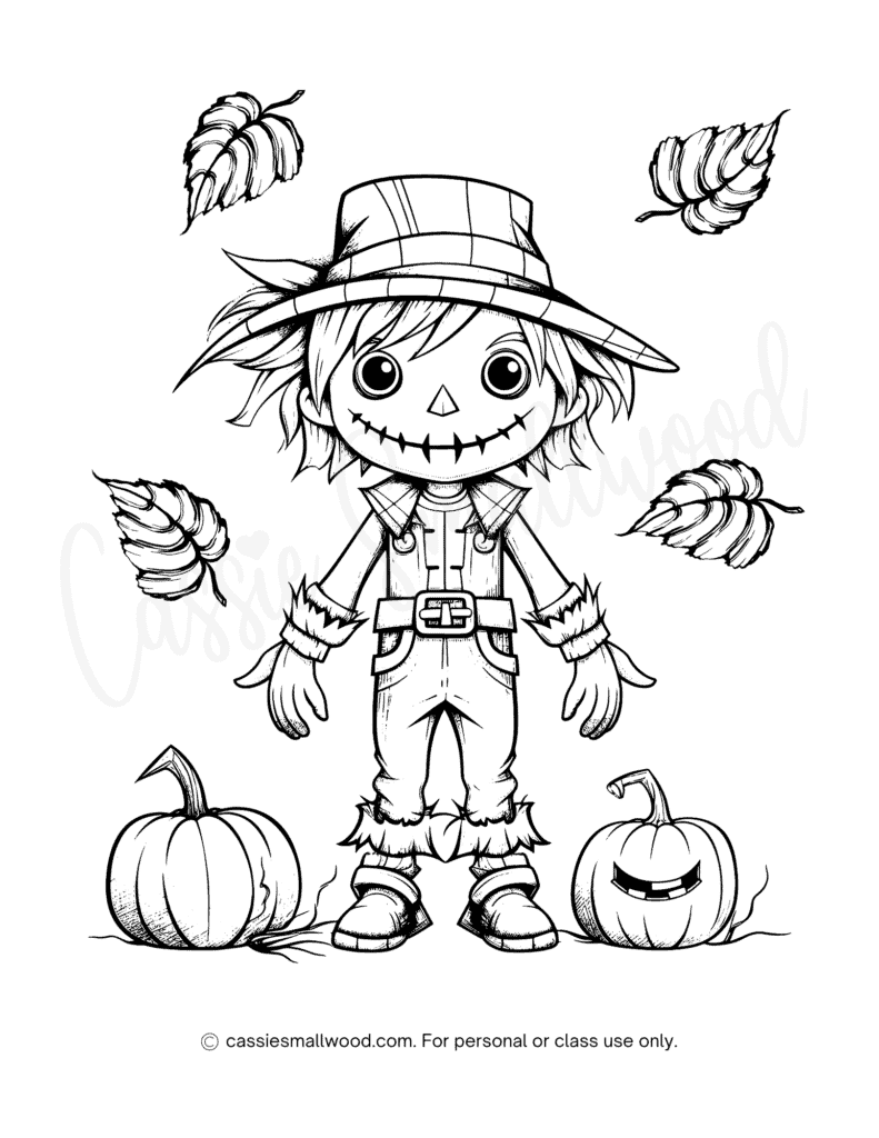 The best scarecrow coloring pages