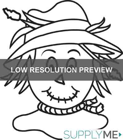 Printable scarecrow coloring page for kids â