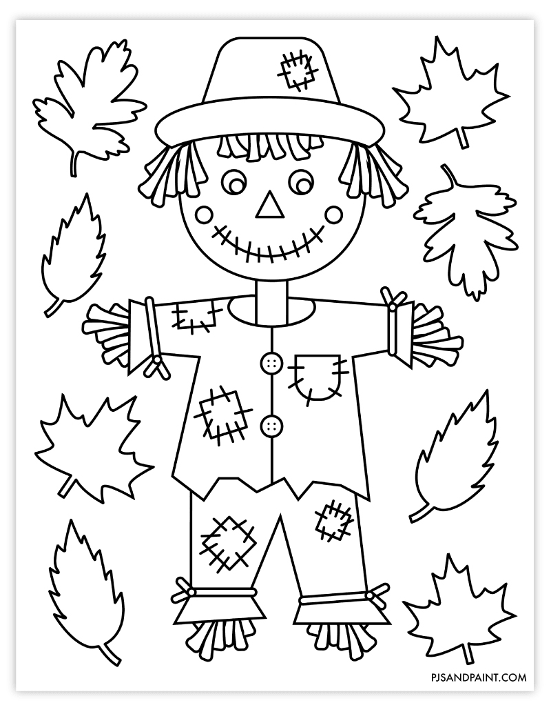 Free printable fall coloring page