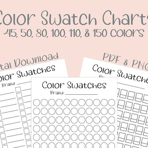 Color swatch chart color swatch template diy color swatch marker swatches paint swatches colored pencil swatches coloring pages