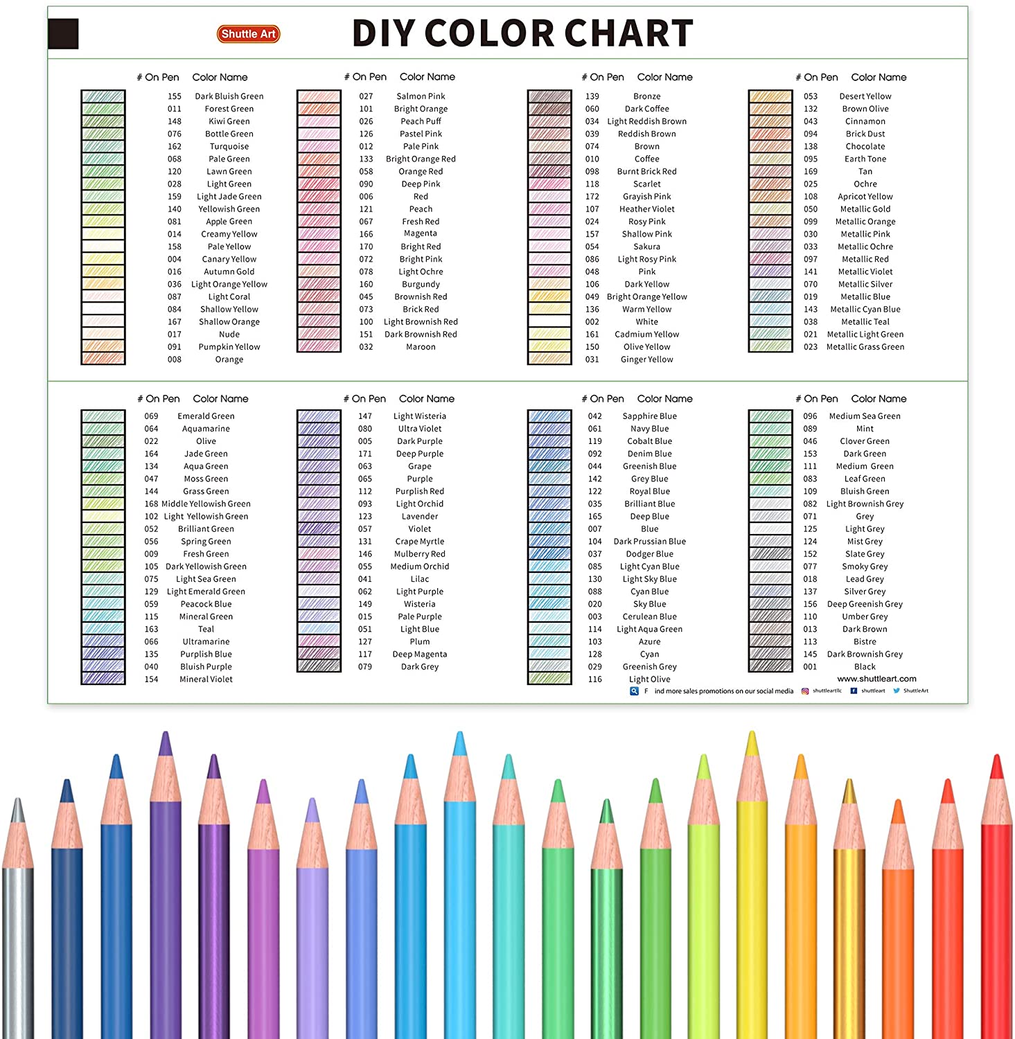 Color chart coloring book â shuttle art