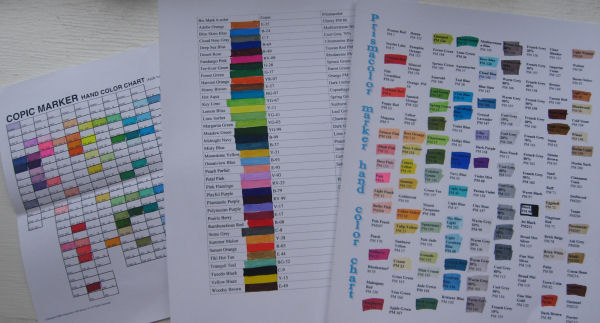 Prismacolor marker color chart â the frugal crafter blog