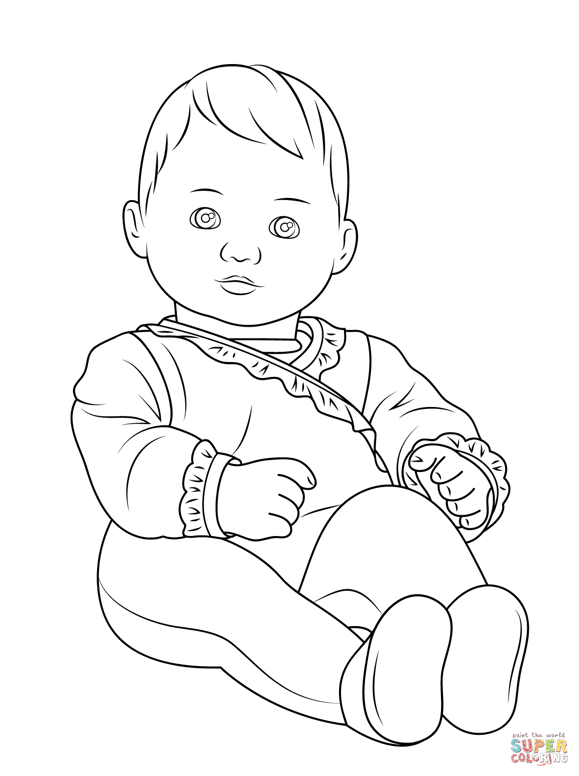 American girl bitty baby coloring page free printable coloring pages