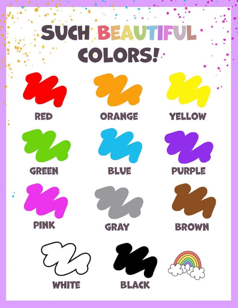 Free printable color chart â the hollydog blog