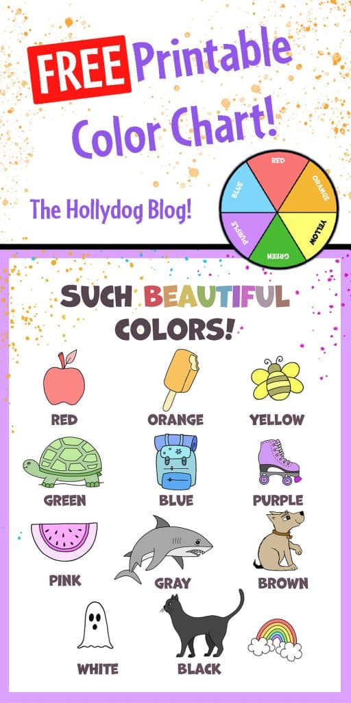 Free printable color chart â the hollydog blog