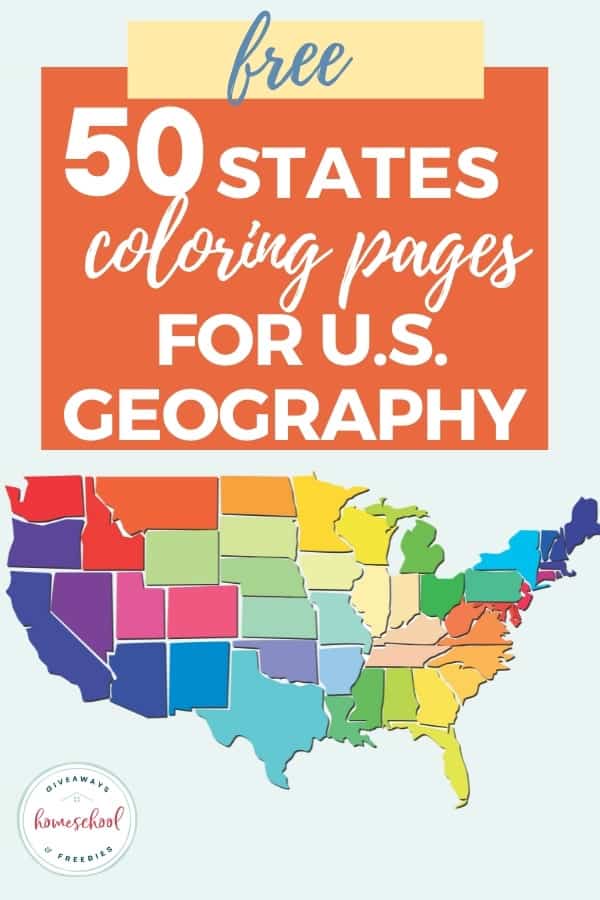 Free states coloring pages for us geography