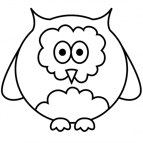 Simple coloring page â owl