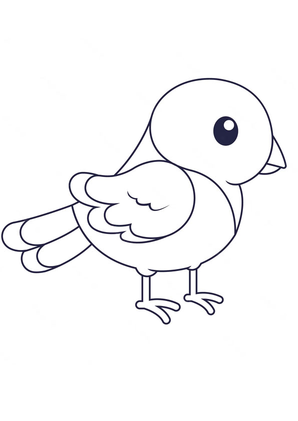 Coloring pages printable simple bird coloring pages for kids