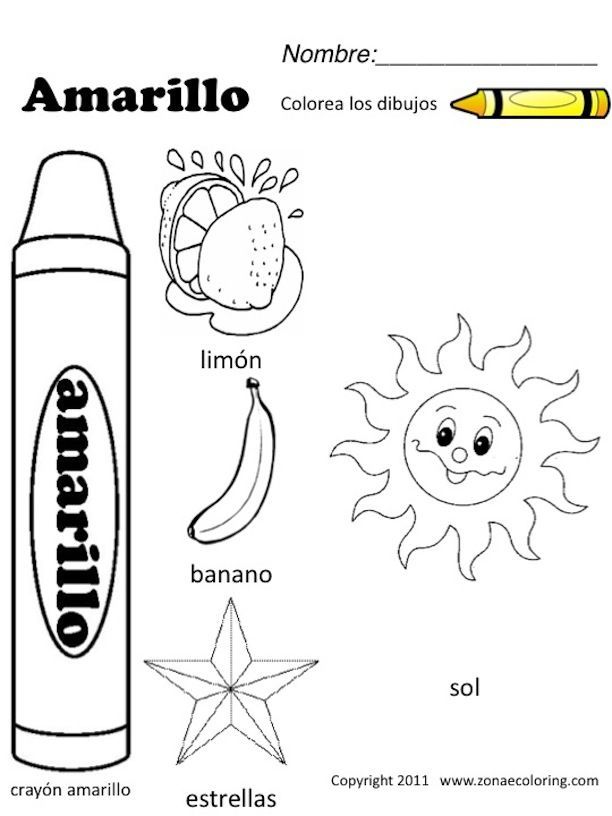 Free spanish coloring worksheets download color sketch coloring page spanish colors spanish worksheets color worksheets