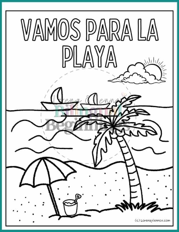 Summer coloring pages in spanish for kids free printables