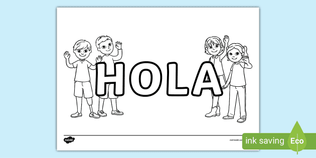 Hola spanish louring sheet teacher made